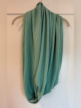 Light Turquoise Chevron Knit Scarf Wrap